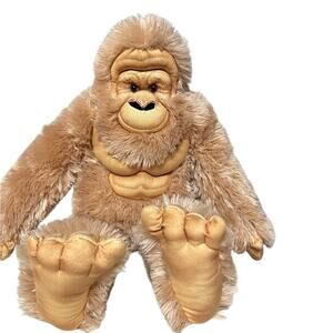 Bass Pro Shop Gorilla Monkey Ape Plush Brown Gold 18”